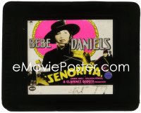 3p1653 SENORITA style B glass slide 1927 great image of pretty Bebe Daniels in Zorro-like disguise!