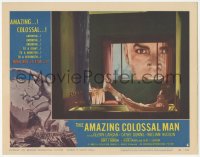 3p1110 AMAZING COLOSSAL MAN LC #6 1957 best image of monster peeking at bathing girl through window!