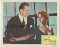 3p1111 AND GOD CREATED WOMAN LC 1957 c/u of Curt Jurgens grabbing gun from sexy Brigitte Bardot!