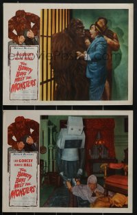 3p1565 BOWERY BOYS MEET THE MONSTERS 2 LCs 1954 Leo Gorcey with wacky robot and gorilla!