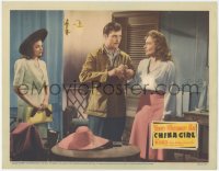 3p1146 CHINA GIRL LC 1942 sexy Gene Tierney watches George Montgomery take bottle from Lynn Bari!