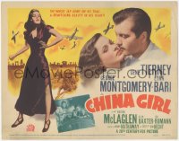 3p1014 CHINA GIRL TC 1942 sexy Gene Tierney, George Montgomery, written by Ben Hecht, WWII, rare!