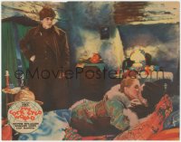 3p1148 COCK-EYED WORLD LC 1929 Victor McLaglen stares at Lily Damita kissing Lowe in bed, rare!