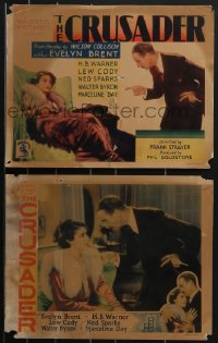 3p1567 CRUSADER 2 LCs 1932 crusading district attorney H.B. Warner w/ sexy Evelyn Brent, ultra rare!
