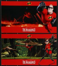 3p0010 INCREDIBLES 8 10x17 LCs 2004 Disney/Pixar animated superhero family, cool widescreen images!