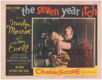 3p1306 SEVEN YEAR ITCH LC #4 1955 Billy Wilder, Tom Ewell kisses sexy Marilyn Monroe in fantasy!