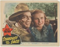 3p1325 STARDUST ON THE SAGE LC 1942 romantic close up of Gene Autry & pretty Edith Fellows!