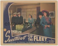 3p1330 SWEETHEART OF THE FLEET LC 1942 Joan Davis, Jinx Falkenburg, Joan Woodbury & sailors!