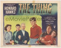 3p1336 THING LC #5 1951 Howard Hawks classic, Margaret Sheridan, Dierkes & Frees staring down!
