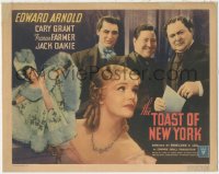 3p1092 TOAST OF NEW YORK linen TC 1937 Frances Farmer, Cary Grant, Edward Arnold, Oakie, ultra rare!