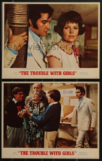 3p1587 TROUBLE WITH GIRLS 2 LCs 1969 Elvis Presley with sexy Marlyn Mason & drunk Sheree North!