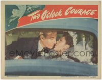 3p1350 TWO O'CLOCK COURAGE LC 1944 c/u of bride Ann Rutherford & groom Tom Conway kissing in car!