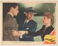 3p1351 TWO SMART PEOPLE LC 1946 Lucille Ball tells John Hodiak she'll wait for him to get out!
