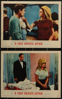 3p1589 VERY PRIVATE AFFAIR 2 LCs 1962 Louis Malle's Vie Privee, both with sexy Brigitte Bardot!