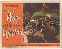 3p1359 WAR OF THE WORLDS LC #3 1953 H.G. Wells classic, crowd of people trying to escape aliens!