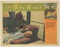 3p1360 WASP WOMAN LC #7 1959 great image of female insect-headed monster attacking girl on chair!
