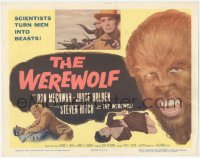 3p1100 WEREWOLF TC 1956 best image of Steven Ritch as the wolf-man, scientists turn men into beasts!