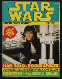 3p0435 STAR WARS #3 magazine 1977 unfolds to a full-color 23x34 poster of a StormTrooper, rare!