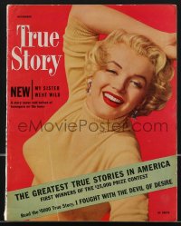3p0437 TRUE STORY magazine November 1951 great portrait of sexy Marilyn Monroe by Don Ornitz!