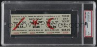 3p1682 WOODSTOCK slabbed concert ticket 1969 admission for three days at the legendary festival!