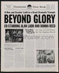 3p0058 BEYOND GLORY pressbook 1948 West Point military cadet Alan Ladd & pretty Donna Reed!