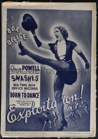 3p0061 BORN TO DANCE pressbook exploitation section 1936 Eleanor Powell, James Stewart, very rare!