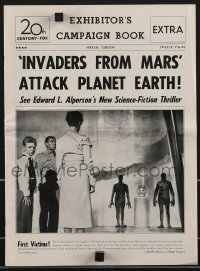 3p0070 INVADERS FROM MARS pressbook 1953 classic sci-fi, includes full-color comic strip herald!