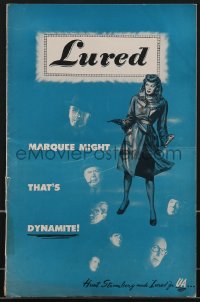 3p0072 LURED pressbook 1947 Douglas Sirk, George Sanders, Lucille Ball, Boris Karloff, rare!