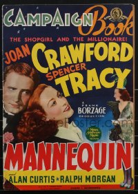 3p0075 MANNEQUIN pressbook 1938 Tracy wants Joan Crawford to divorce him & marry his rich pal, rare!