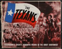 3p0097 TEXANS pressbook 1938 Randolph Scott, Joan Bennett, drama of the great southwest, very rare!
