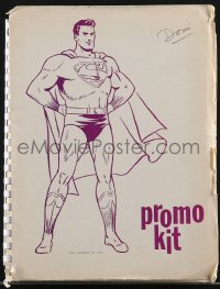 3p0176 ADVENTURES OF SUPERMAN TV promo kit w/ 4 stills R1964 great cover art & content, ultra rare!