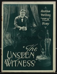 3p0273 UNSEEN WITNESS souvenir program book 1920 another thrilling Tex story, ultra rare!