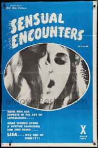 3p0884 SENSUAL ENCOUNTERS 1sh 1975 directed by Sparky sexy women kissing!