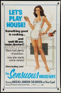 3p0886 SENSUOUS HOUSEWIFE 1sh 1972 Hausfrauen-Report 3, artwork of sexy wife in nothing but apron!