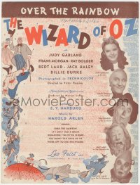 3p0223 WIZARD OF OZ sheet music 1939 Over the Rainbow, most classic song from the movie!