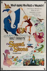 3p0951 SWORD IN THE STONE 1sh 1964 Disney's cartoon story of King Arthur & Merlin the Wizard!