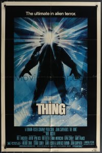 3p0955 THING NSS style 1sh 1982 John Carpenter classic sci-fi horror, Struzan, new credit design!