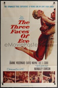 3p0959 THREE FACES OF EVE 1sh 1957 David Wayne, Joanne Woodward has multiple personalities!