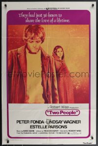 3p0969 TWO PEOPLE 1sh 1973 Robert Wise directed, Peter Fonda, Lindsay Wagner!