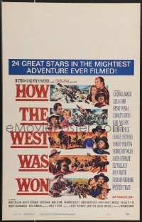 3p0038 HOW THE WEST WAS WON WC 1964 John Ford epic, Debbie Reynolds, Gregory Peck & all-star cast!