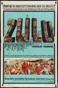 3p0993 ZULU 1sh 1964 Stanley Baker & Michael Caine English classic, dwarfing the mightiest!