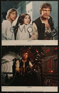 3p1559 STAR WARS 3 color 11x14 stills 1977 Mark Hamill, Harrison Ford, Carrie Fisher, Darth Vader!