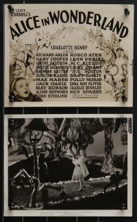 3p1800 ALICE IN WONDERLAND 5 8x10 stills 1933 Charlotte Henry, cast images, art and credits!