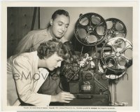 3p1858 APPOINTMENT FOR LOVE candid 8x10 still 1941 Margaret Sullavan & Charles Boyer with projector!