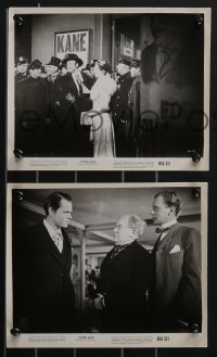 3p1782 CITIZEN KANE 7 8x10 stills R1956 some called Orson Welles a hero, others called him a heel!