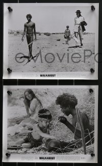 3p1779 WALKABOUT 8 8x10 stills 1971 Guptill leads Jenny Agutter & Luc Roeg in the Outback!