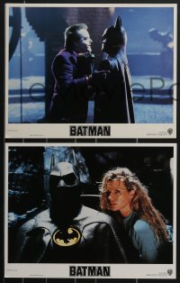 3p1397 BATMAN 8 LCs 1989 Michael Keaton, Kim Basinger, Jack Nicholson, directed by Tim Burton!