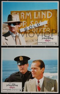 3p1402 CHINATOWN 8 LCs 1974 great images of Jack Nicholson in Roman Polanski film noir classic!