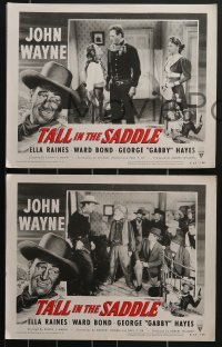 3p1508 TALL IN THE SADDLE 6 LCs R1953 great images of John Wayne & pretty Ella Raines!
