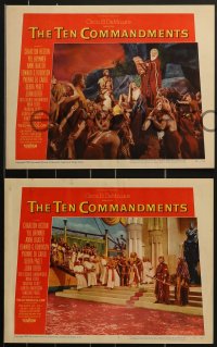 3p1523 TEN COMMANDMENTS 5 LCs 1956 Cecil B. DeMille classic, Charlton Heston, Yul Brynner!